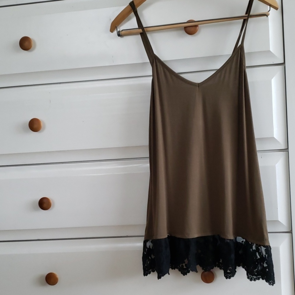 Dark green dressy tank